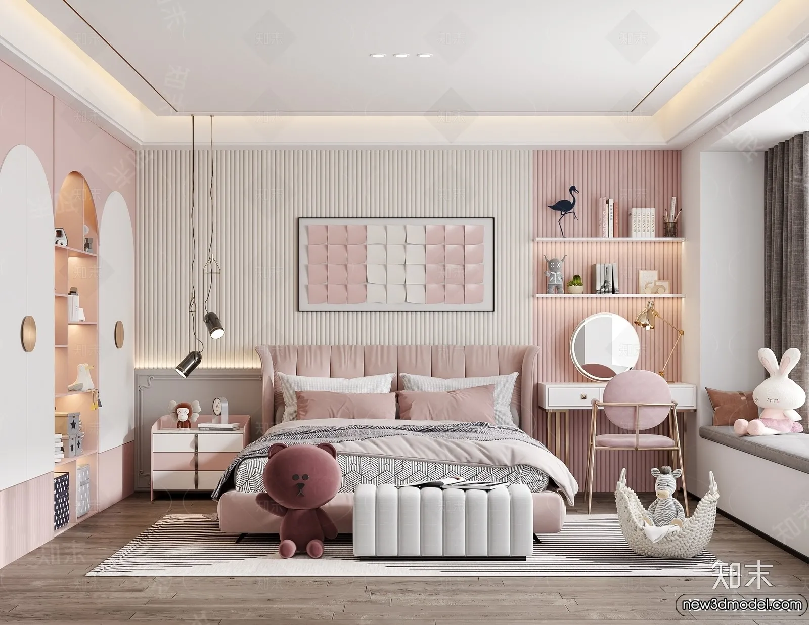 Children Room – 3D Interior Scene – Girl Room – 237 Children Room – 3D Interior Scene – Girl Room – 237