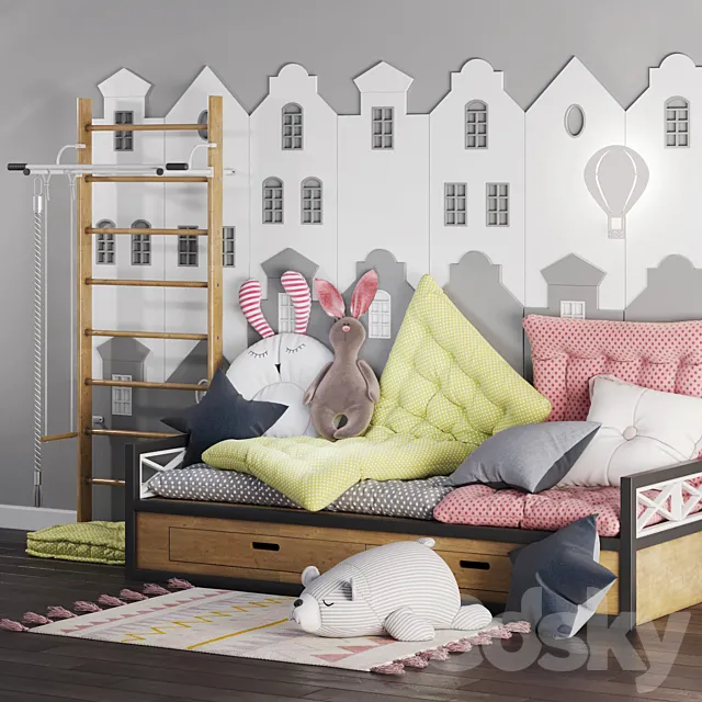 children room set 2 3DModel