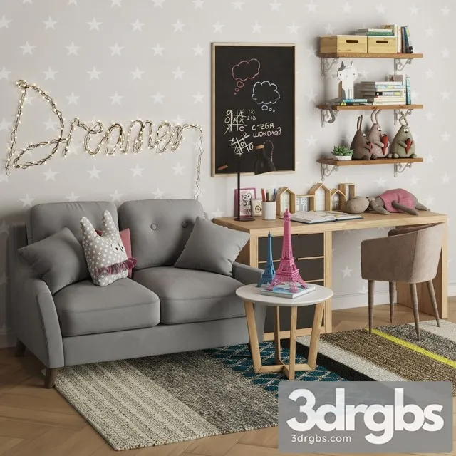 Children Room Set 3D Model Download Children Room Set 3D Model Download