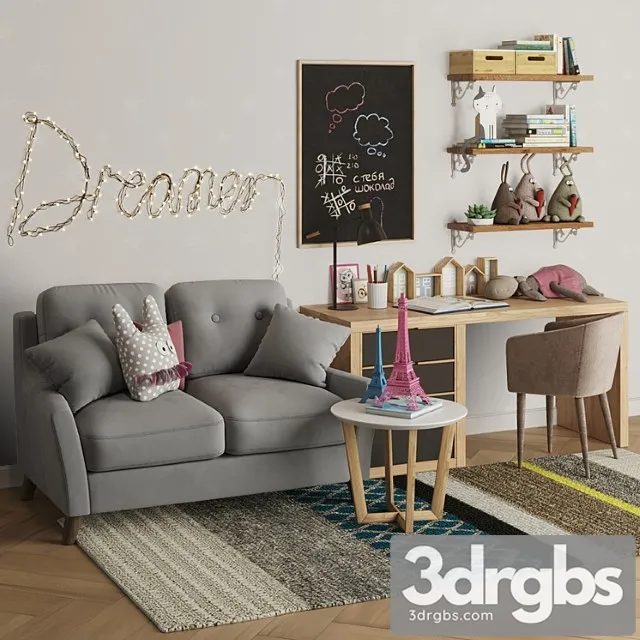 Children Room Set 4 3D Model Download