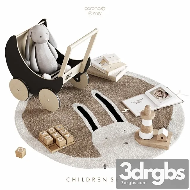 Children Room Set 7 3D Model Download