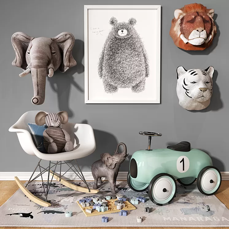 Children set 03 3D Model Children set 03 3D Model