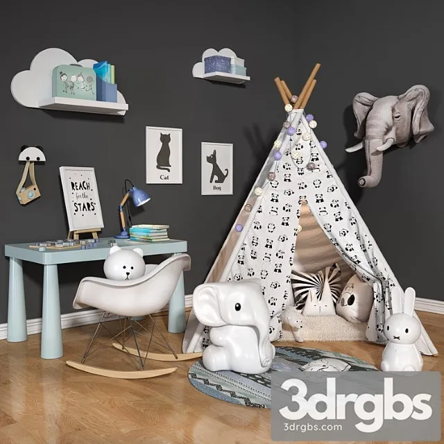 Children Set 04 3D Model Download