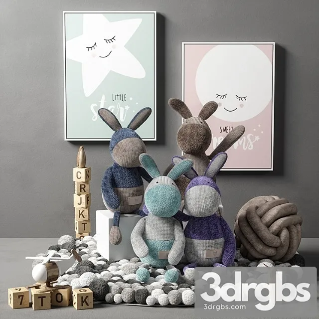 Children Set 2 3D Model Download