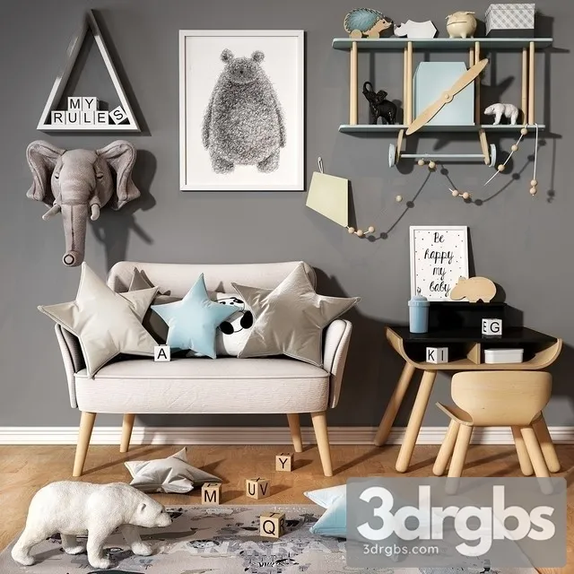 Children set 3D Model Download Children set 3D Model Download