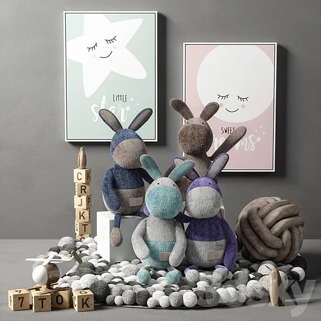 children set 3DModel children set 3DModel