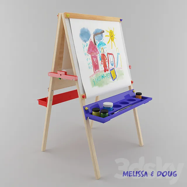 Children sided easel 3D Model