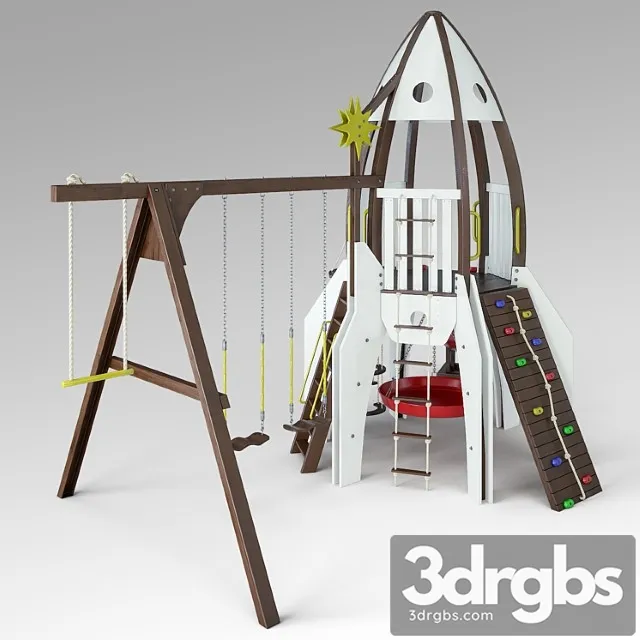 Children Slide Rocket 3D Model Download