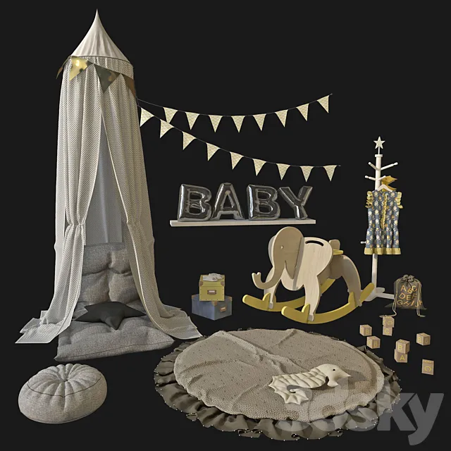 Children’s accessories 3D Model