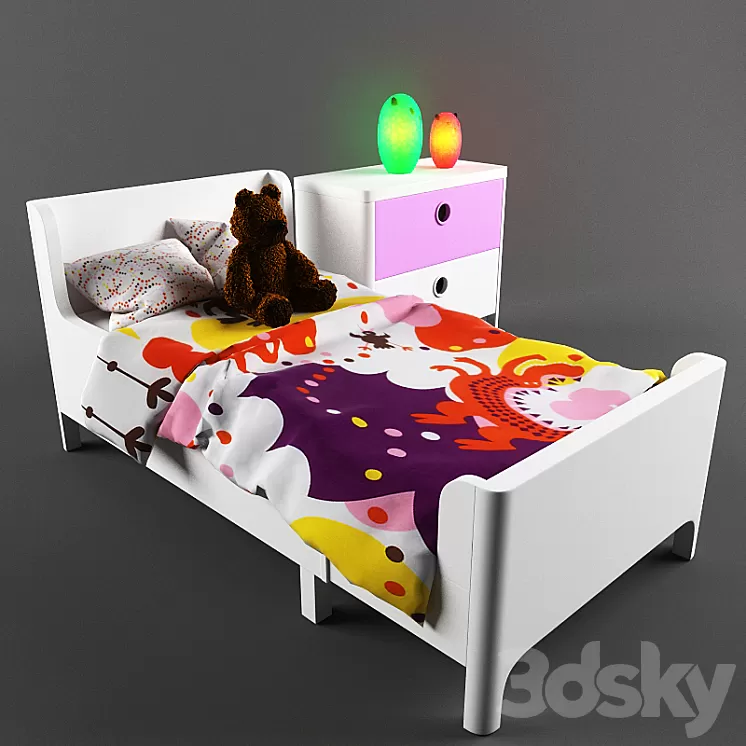 Children's bed 3D Model Children's bed 3D Model