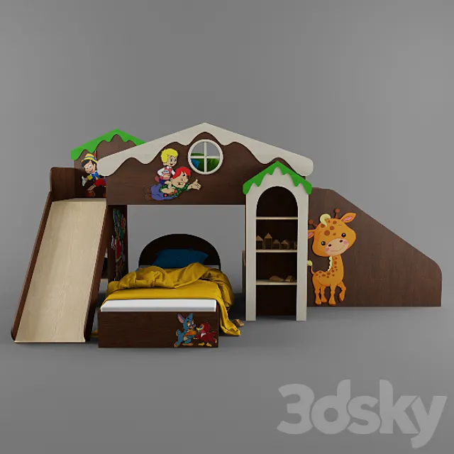 Children’s bed 3D Model Children’s bed 3D Model