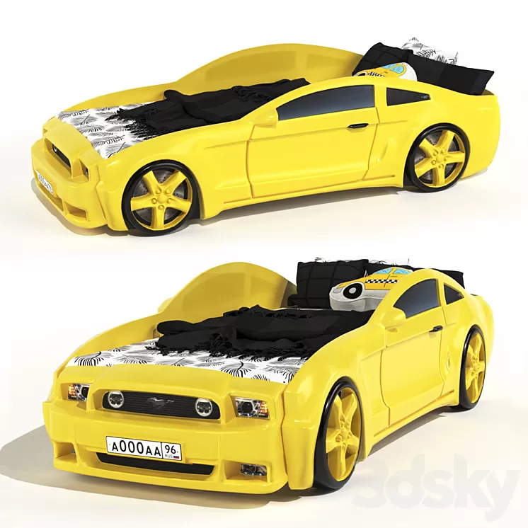 Children's bed – car 3D Model Children's bed – car 3D Model
