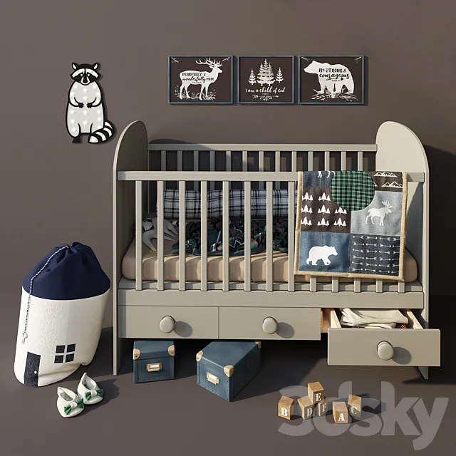 Children’s bed Gonatt. Ikea 3D Model Children’s bed Gonatt. Ikea 3D Model