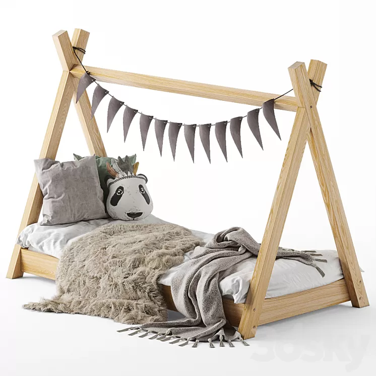 Children’s bed – house 3D Model