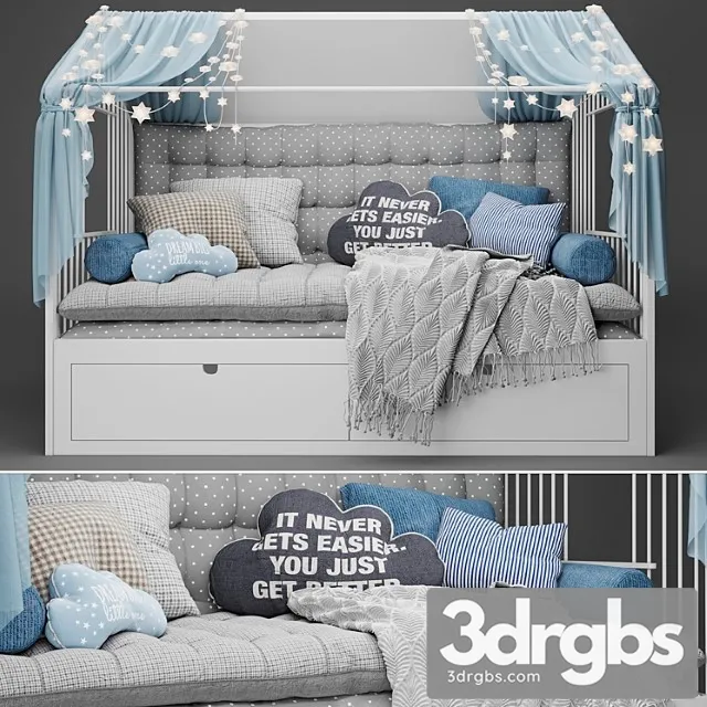 Childrens Bed House 3D Model Download