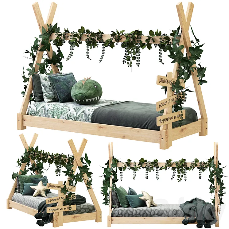 Children's bed-house \/ bed-house 3D Model Free Download Children's bed-house \/ bed-house 3D Model Free Download