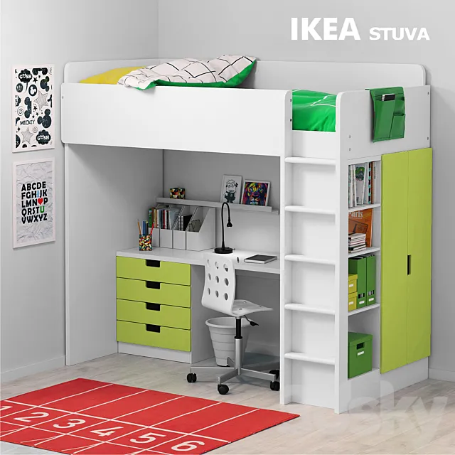 Children’s bed Ikea STUVA _ STUVA Ikea 3DModel Children’s bed Ikea STUVA _ STUVA Ikea 3DModel