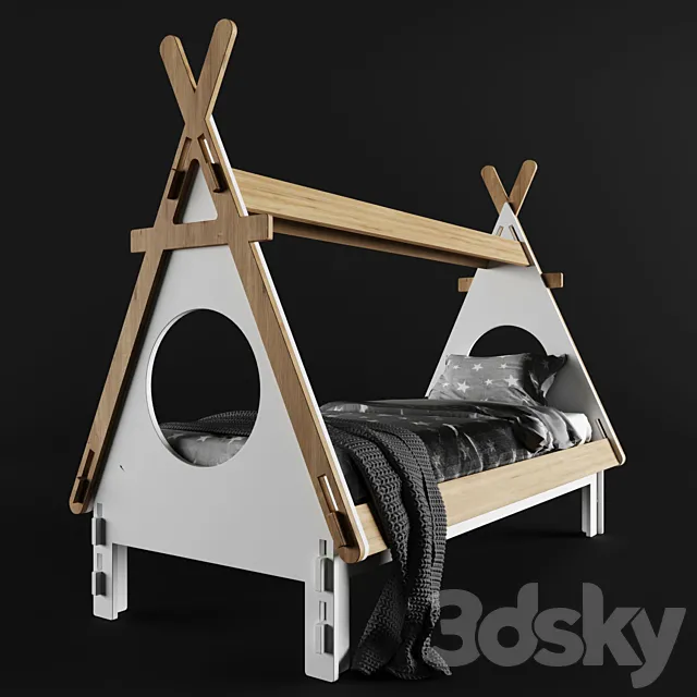 Children’s bed PLYWOOD 3DModel Children’s bed PLYWOOD 3DModel