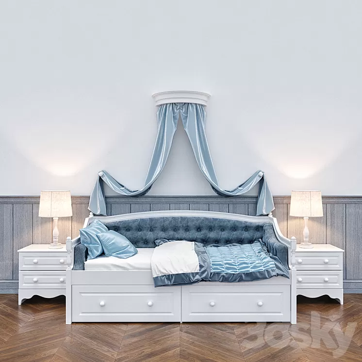 Children's bed with canopy 3D Model Children's bed with canopy 3D Model