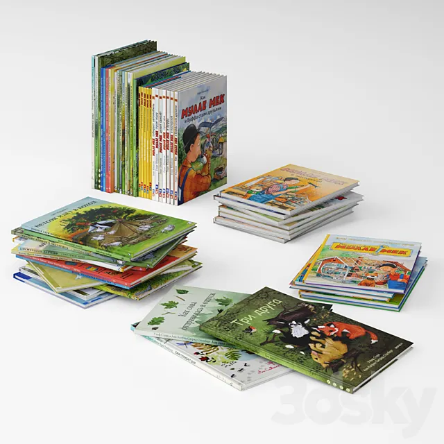 Children’s books 3D Model