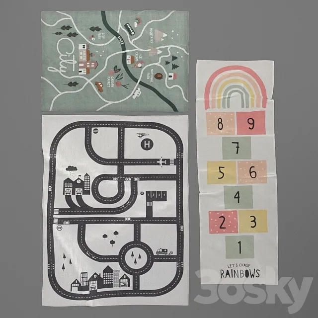 children’s carpet H&M 3D Model