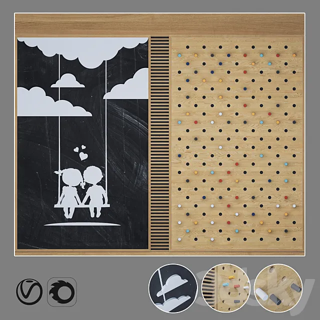 Children’s decorative panel 3D Model Children’s decorative panel 3D Model