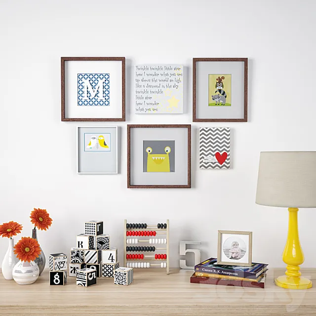 Childrens decorative set 2 3DModel Childrens decorative set 2 3DModel