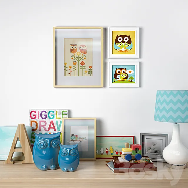 Childrens decorative set 3DModel Childrens decorative set 3DModel