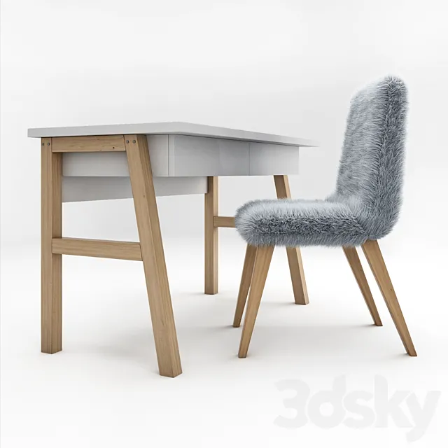 Children’s desk classic M1 from Ellipse 3D Model