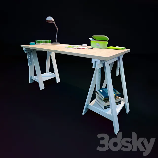 Childrens desk for creativity 3DModel Childrens desk for creativity 3DModel