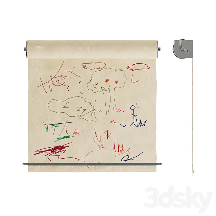 Children’s drawing roller 3D Model