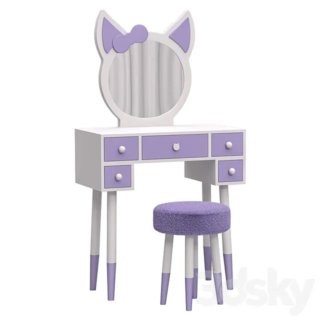 Children’s dressing table “CAT” 3D Model Children’s dressing table “CAT” 3D Model