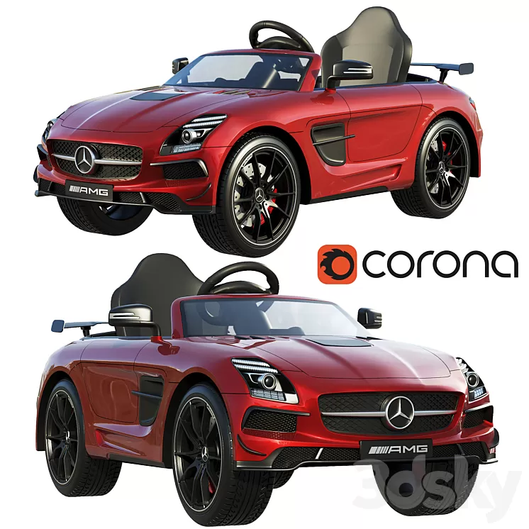 Children's electric car Mercedes-Benz SLS AMG 3D Model