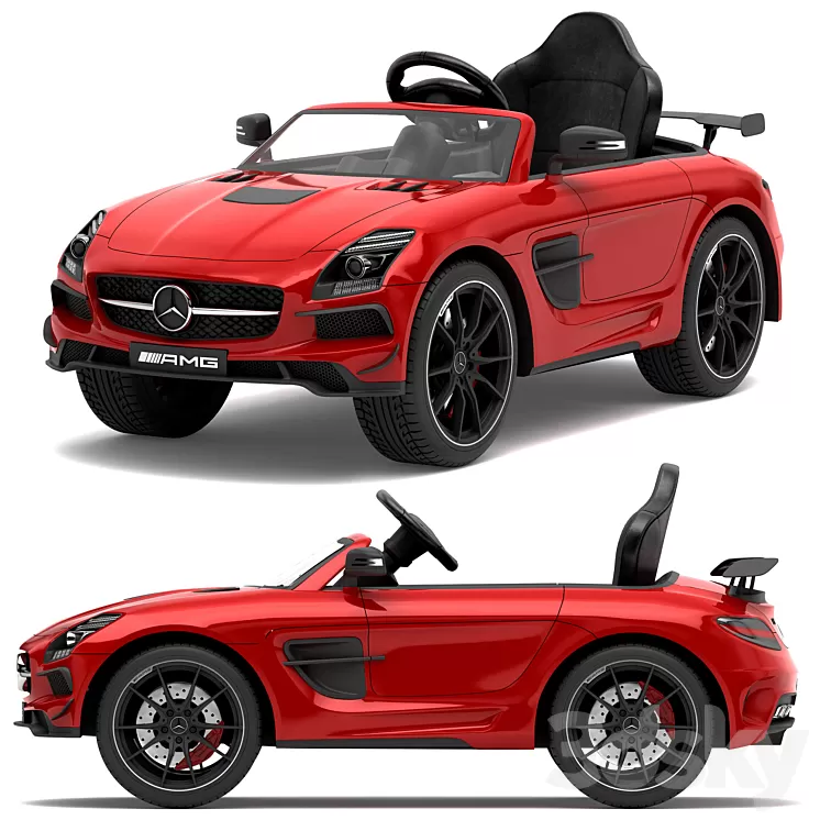 Children's electric car Mercedes-Benz SLS AMG 3D Model Children's electric car Mercedes-Benz SLS AMG 3D Model