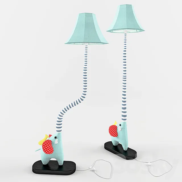 Childrens floor lamp Elephant floor lamp 3D Model Childrens floor lamp Elephant floor lamp 3D Model