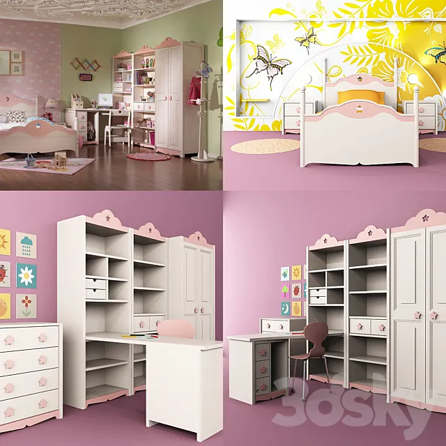 children’s furniture for girls 3D Model