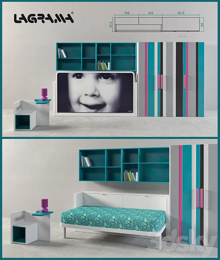 Children's furniture Lagrama 3D Model