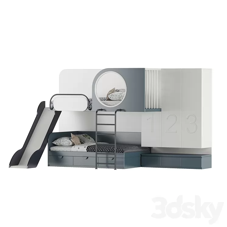 Childrens furniture set 06 3D Model Childrens furniture set 06 3D Model