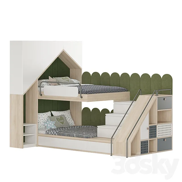 Childrens furniture set 08 3D Model