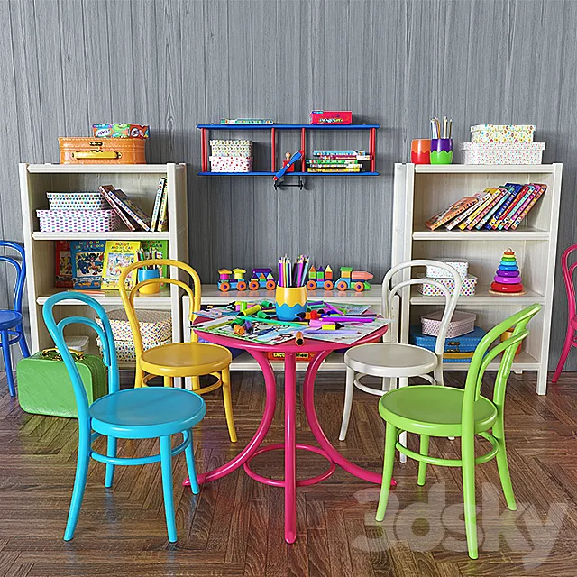Children’s furniture with decor 3D Model