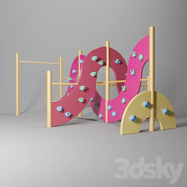Childrens outdoor climbing wall “The Fifth Element” 3D Model Childrens outdoor climbing wall “The Fifth Element” 3D Model