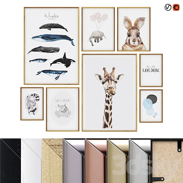 Children’s paintings 3D Model Children’s paintings 3D Model