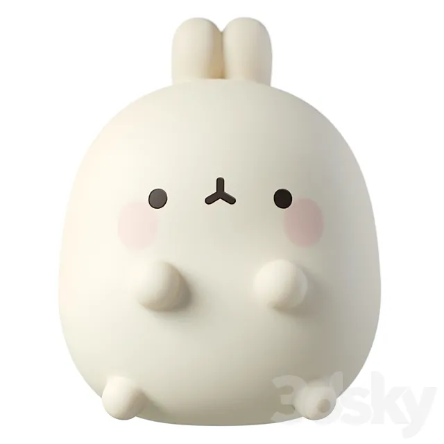 Children’s plastic toy Millimages Molang 3D Model Children’s plastic toy Millimages Molang 3D Model