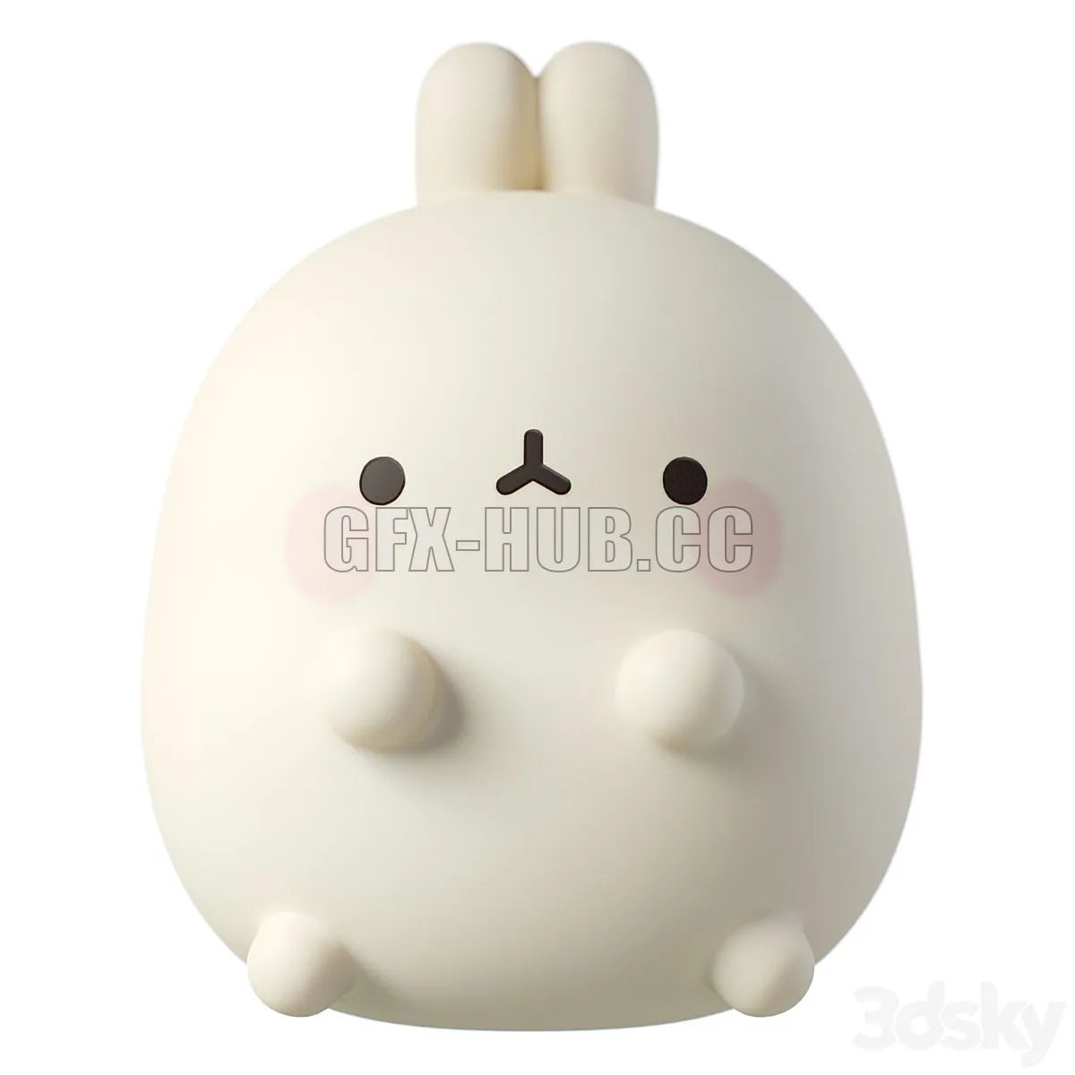Childrens plastic toy Millimages Molang 3D Model Childrens plastic toy Millimages Molang 3D Model