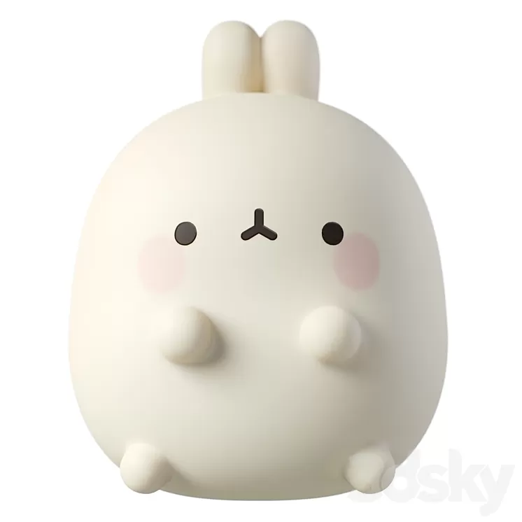 Children’s plastic toy Millimages Molang 3D Model Free Download