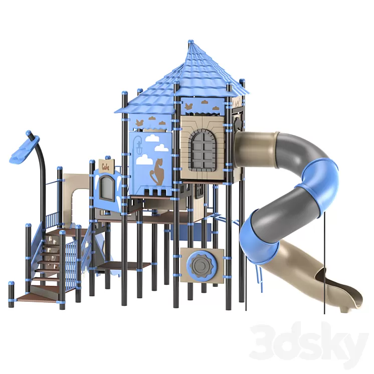 Children's play complex 3D Model Children's play complex 3D Model