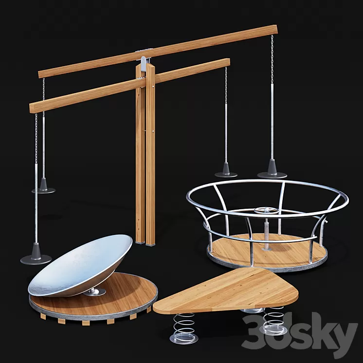 Children's Playground Set 3D Model