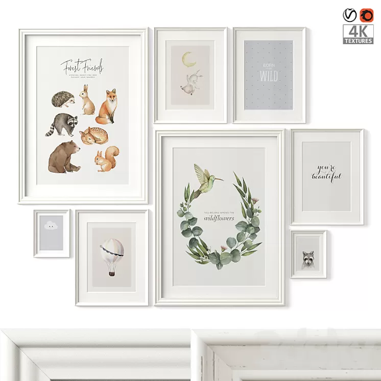 Children’s room paintings 3D Model