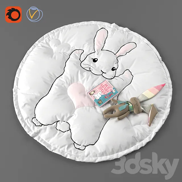 Children’s rug “Bunny” 3D Model