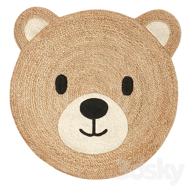 Children’s rug made of jute in the form of a bear cub’s head Osora from LA REDOUTE INTERIEURS 3D Model Children’s rug made of jute in the form of a bear cub’s head Osora from LA REDOUTE INTERIEURS 3D Model